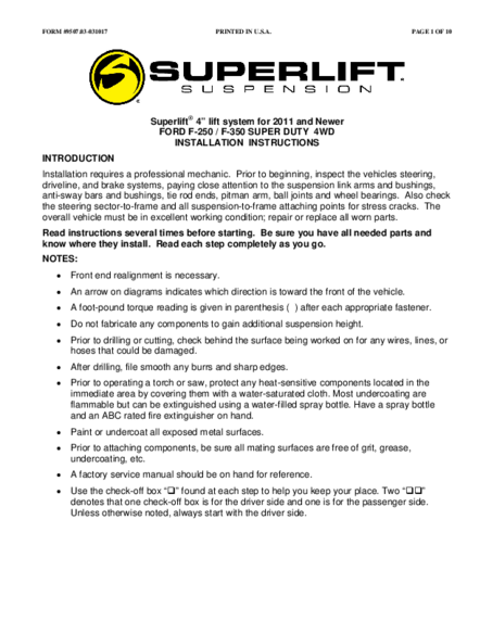 Installation Manual